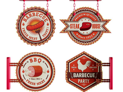 现代饭店招牌、广告牌3d模型 现代饭店招牌、广告牌