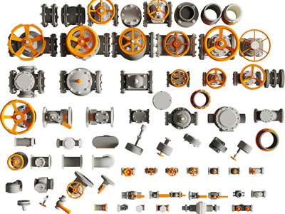 现代水阀、管道