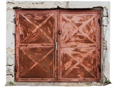 工业风loft铁锈斑斑的大门