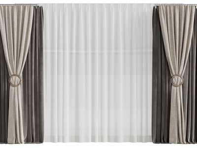 现代布艺窗帘窗纱