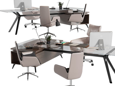 现代老板台、老板桌椅组合