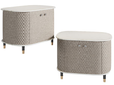 现代菱形花纹的床头柜