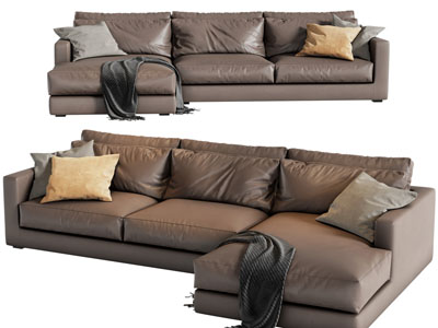 现代转角多人沙发