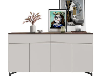 现代玄关柜、摆件组合