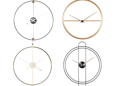 现代钟表墙饰挂件3d模型 现代钟表墙饰挂件