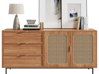 现代实木玄关柜、边柜