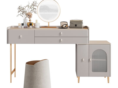 现代轻奢化妆、梳妆台