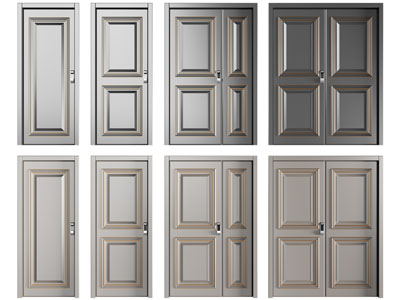 现代单扇、双扇、子母平开门