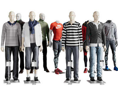 现代休闲装服装模特3d模型 现代休闲装服装模特