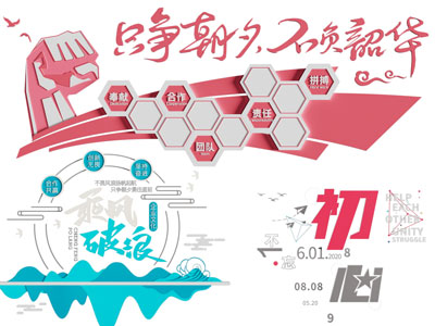 现代企业文化墙