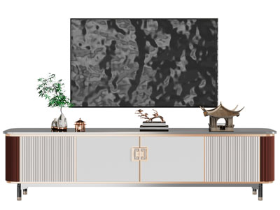 新中式电视柜、电视机