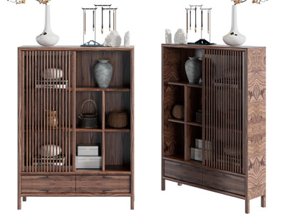 新中式实木装饰柜