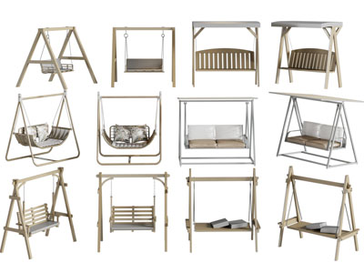 现代户外秋千椅子、吊椅