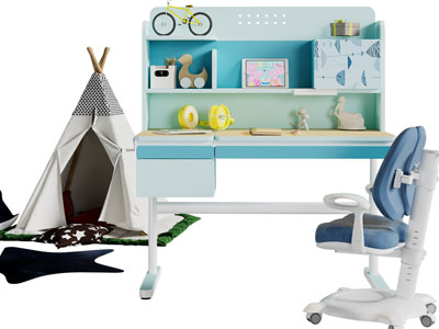 现代学生书桌椅组合、帐篷