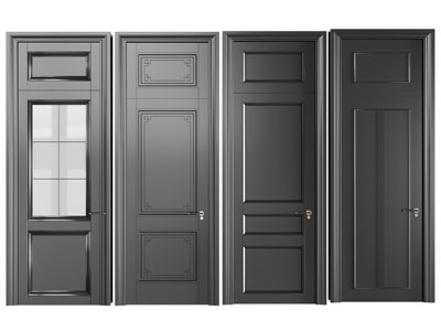 新中式单扇平开门