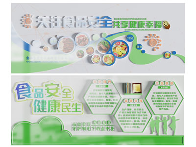 现代食品安全宣传背景墙