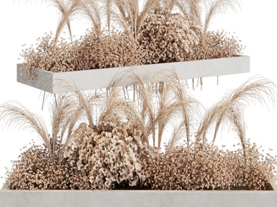 现代花坛枯干花草景观园艺小品