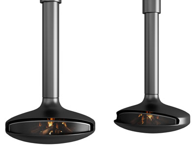 现代黑色金属壁炉火炉