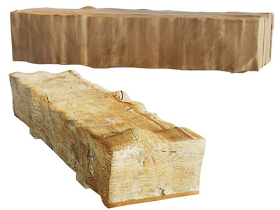 现代原木长方形凳子