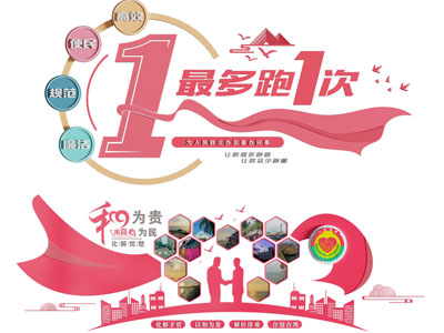 现代社区文化宣传背景墙