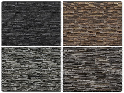 现代文化石背景墙3d模型 现代文化石背景墙