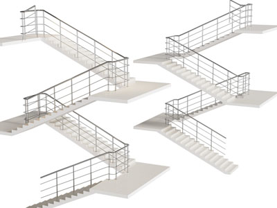 现代旋转楼梯3d模型 现代旋转楼梯