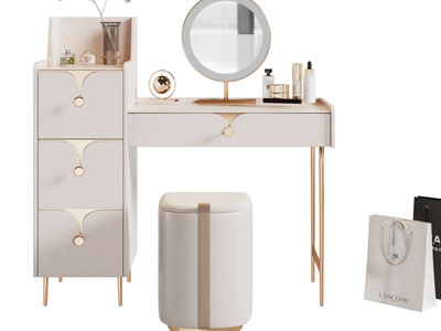 现代轻奢化妆、梳妆台