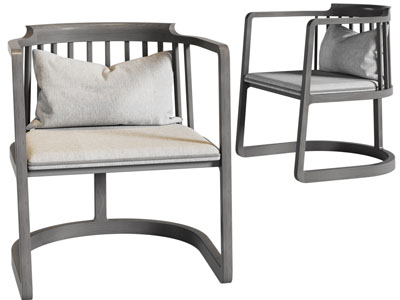 新中式实木边框休闲椅子