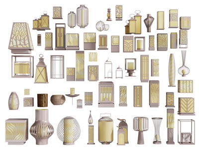 新中式地灯、草坪灯