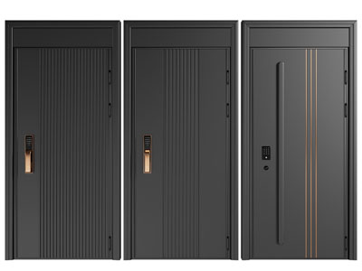 现代密码锁入户平开门