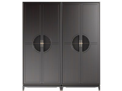 新中式衣柜3d模型 新中式衣柜