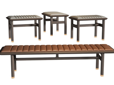 现代长凳子、床尾凳