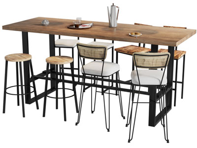 现代实木吧台吧椅