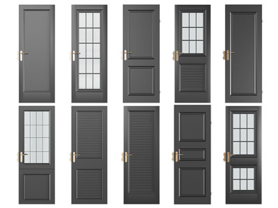 现代单扇平开门