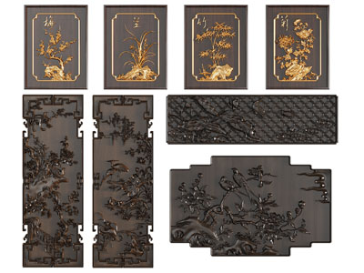 新中式浮雕、装饰挂画