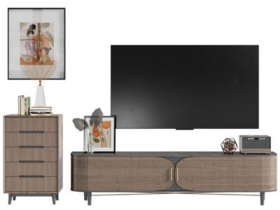 现代电视柜、边柜、电视