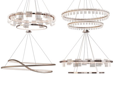 现代水晶装饰的吊灯