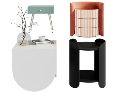 现代沙发凳、边几