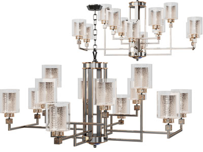 新中式柱形灯罩吊灯