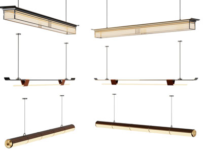 新中式一字吊灯