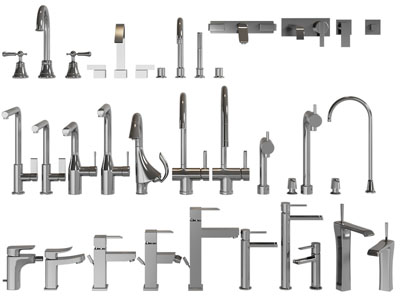 现代不锈钢水龙头