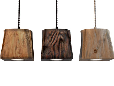 现代树桩造的吊灯