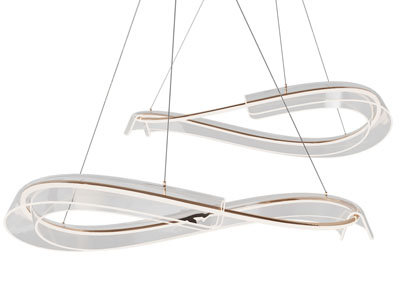 现代不规则带状吊灯