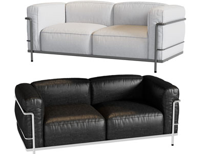 现代双人沙发3d模型 现代双人沙发