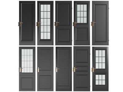 现代实木单扇平开门