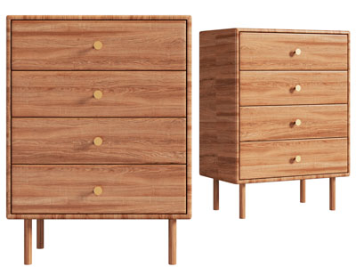 北欧实木床头柜