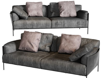 现代莫兰迪色系双人沙发3d模型 现代莫兰迪色系双人沙发