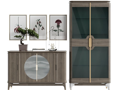 新中式玄关柜、边柜