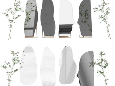 现代不规则穿衣镜