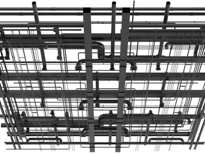 工业风loft管道天花吊顶